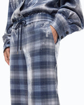 Palazzo trousers with check pattern and sequins - | Pinko