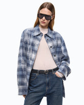 Overshirt mit Karomuster und Pailletten - | Pinko