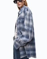 Overshirt mit Karomuster und Pailletten - | Pinko