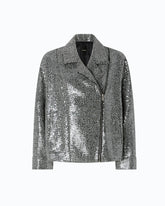 Sequinned pea coat - | Pinko
