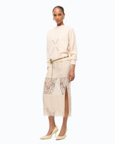 Lace pencil skirt - | Pinko
