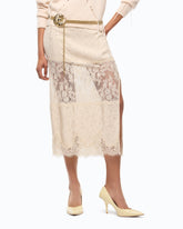 Lace pencil skirt - | Pinko
