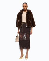 Lace pencil skirt - | Pinko