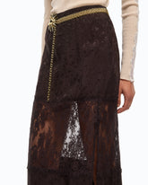 Lace pencil skirt - | Pinko