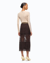 Lace pencil skirt - | Pinko