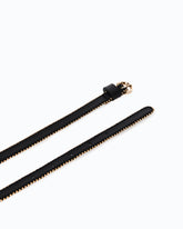 Leather belt with mini studs, 1 cm - | Pinko