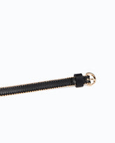 Leather belt with mini studs, 1 cm - | Pinko