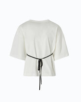 T-shirt with lace top - | Pinko