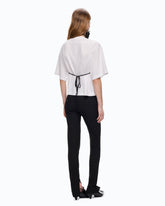 T-shirt with lace top - | Pinko