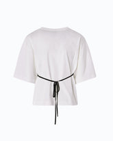 T-shirt with lace top - | Pinko