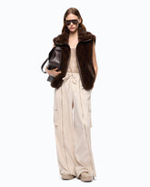 Palazzo-Hose mit Reißverschluss und Cargotaschen - | Pinko