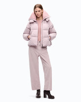 Flared pea coat in water-repellent technical canvas - Pink | Pinko