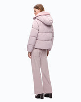 Flared pea coat in water-repellent technical canvas - Pink | Pinko