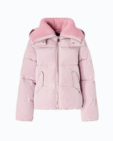 Flared pea coat in water-repellent technical canvas - Pink | Pinko