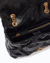 Mini Love Bag Puff crossbody bag in quilted new shiny leather - Black | Pinko