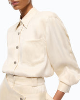 Shirt in peachskin-feel twill - | Pinko