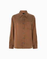 Shirt in peachskin-feel twill - | Pinko