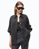 Shirt in peachskin-feel twill - | Pinko