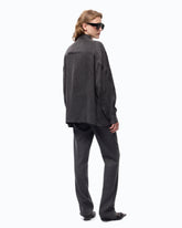 Shirt in peachskin-feel twill - Black | Pinko