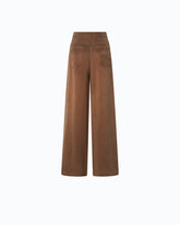 Palazzo trousers in peachskin-feel twill - | Pinko