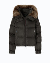 Short down jacket with detachable sleeves - | Pinko