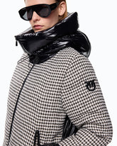 Tweed and nylon down jacket - | Pinko