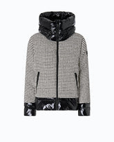 Tweed and nylon down jacket - | Pinko