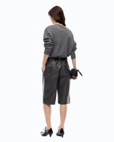 Fully rhinestoned fleece sweater - | Pinko