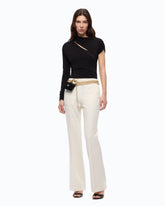 Trousers with pressed crease detail - | Pinko