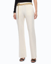 Trousers with pressed crease detail - | Pinko