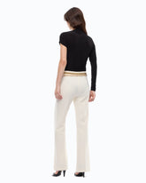 Trousers with pressed crease detail - | Pinko