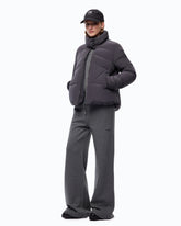 Fully rhinestoned fleece trousers - Dark Grey | Pinko