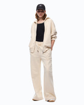 Fully rhinestoned hoodie with zip - | Pinko