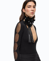 Bodysuit with sheer details - | Pinko