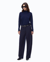 Wool and cashmere turtleneck sweater - Blue | Pinko