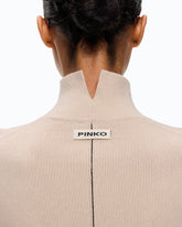 Wool and cashmere turtleneck sweater - Grey | Pinko