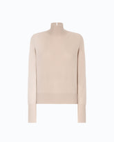 Wool and cashmere turtleneck sweater - Grey | Pinko