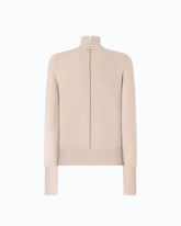 Wool and cashmere turtleneck sweater - Grey | Pinko