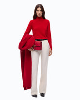 Wool and cashmere turtleneck sweater - Red | Pinko