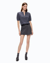 V-neck sweater in wool and cashmere - Dark Grey | Pinko