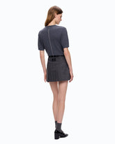 V-neck sweater in wool and cashmere - Dark Grey | Pinko