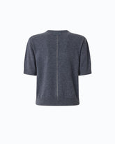 V-neck sweater in wool and cashmere - Dark Grey | Pinko