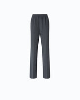 Straight-leg trousers with elasticated waist - Dark Grey | Pinko