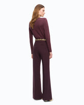 Plain-coloured palazzo trousers - | Pinko