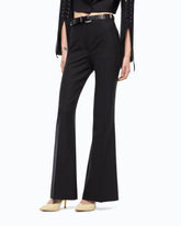 Tailored wool crêpe trousers - | Pinko