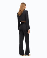 Tailored wool crêpe trousers - | Pinko