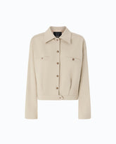Relaxed-fit overshirt in full Milano-knit fabric - | Pinko