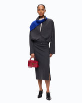 Relaxed-fit overshirt in full Milano-knit fabric - | Pinko