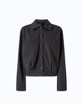 Relaxed-fit overshirt in full Milano-knit fabric - | Pinko