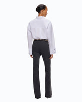 Poplin shirt with jewel cuffs - | Pinko